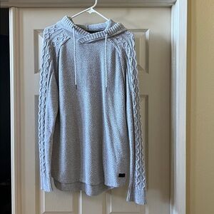 Outpost Makers Gray Cable Knit Hoodie